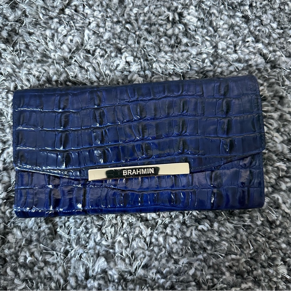 Brahmin Crocodile Embossed checkbook/wallet
